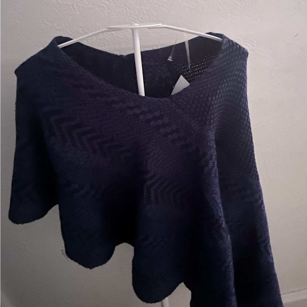 Elegant Navy Sweater/cape